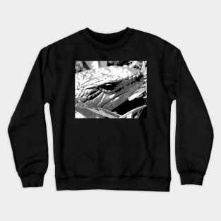 The Blue Tongue Lizard in White! Crewneck Sweatshirt